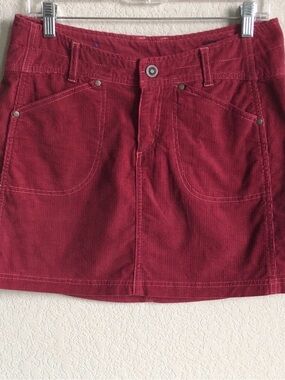 Kuhl Corduroy Mini Skirt Red Size 6